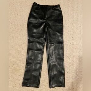 Wilfred Aritzia Size 8 Vegan Black Leather Trousers- Melina